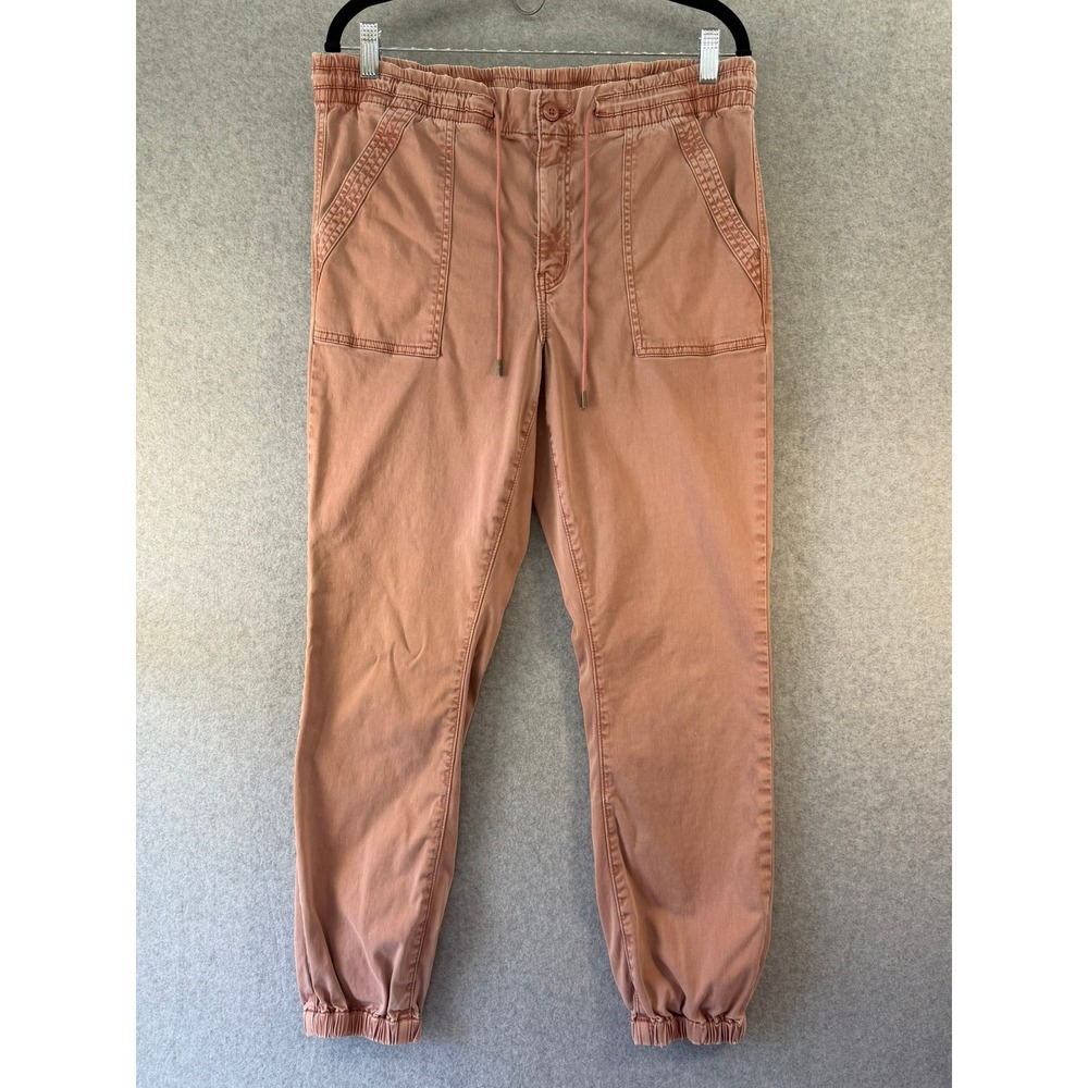 American Eagle Womens Next Level Stretch Joggers Rose Pink Utility Pants Size 14